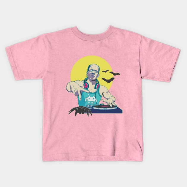 Frankenstein Kids T-Shirt by nickmanofredda